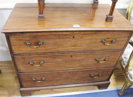 A George III mahogany chest 3ft 5in.